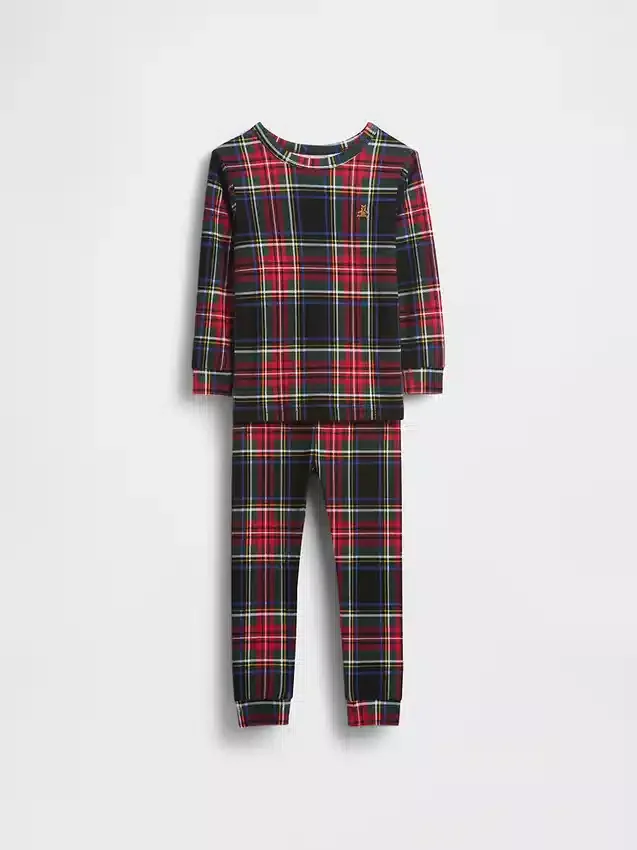 Kids & Baby Organic Brushed Cotton Holiday Pj Set