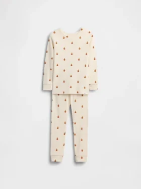 Kids & Baby Organic Brushed Cotton Pumpkin Bear Pj Set