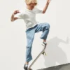 Kids Baggy Stripe Double-Knee Carpenter Jeans