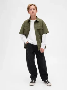 Kids Baggy Taper Jeans