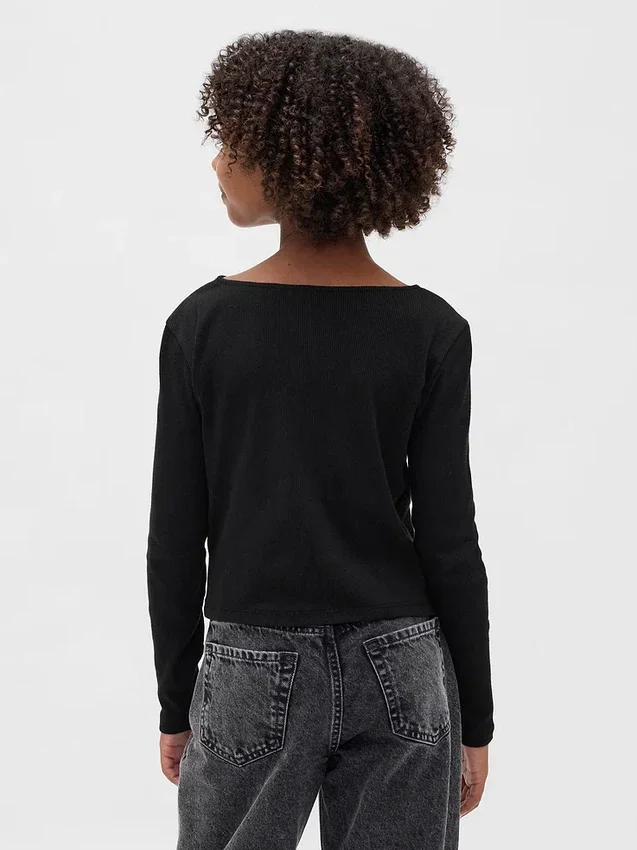 Kids Bow-Neck T-Shirt