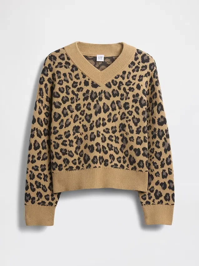 Kids Boxy V-Neck Sweater