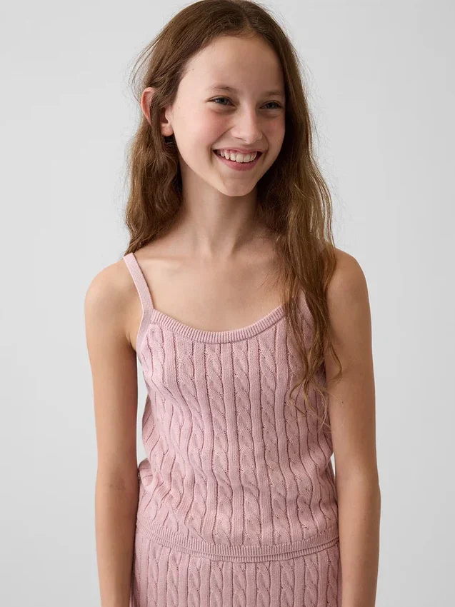 Kids Cable-Knit Sweater Cami