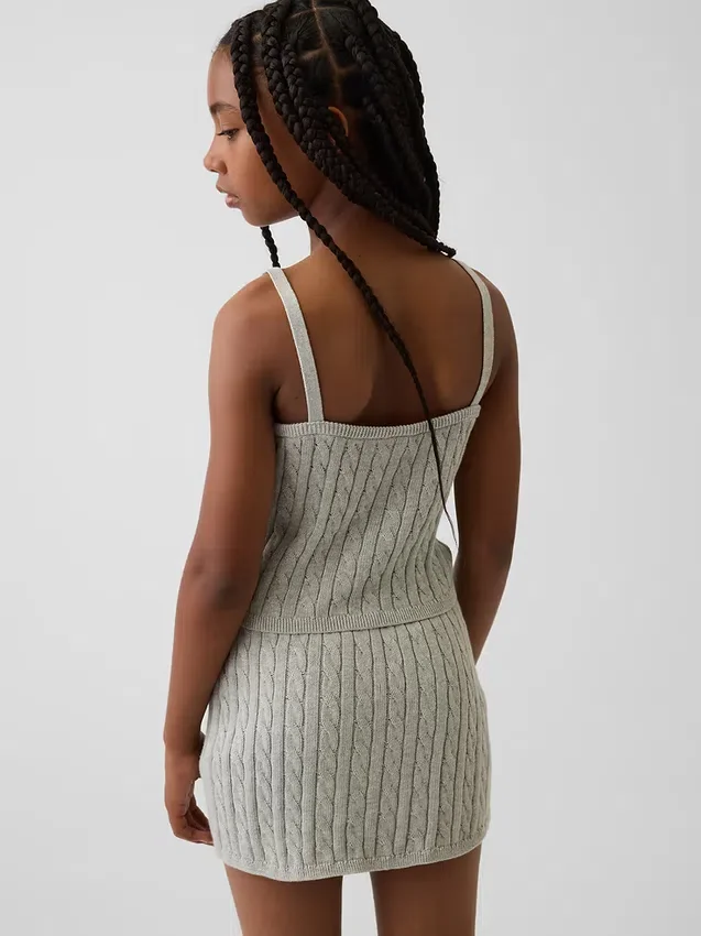 Kids Cable-Knit Sweater Cami