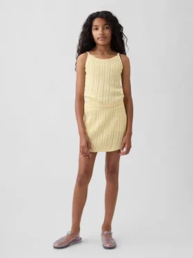 Kids Cable-Knit Sweater Skort