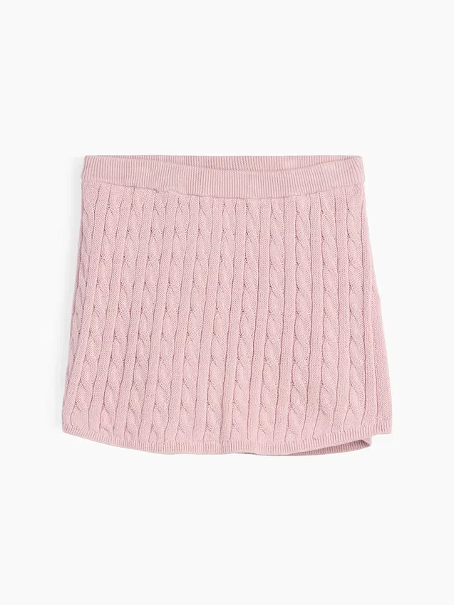 Kids Cable-Knit Sweater Skort