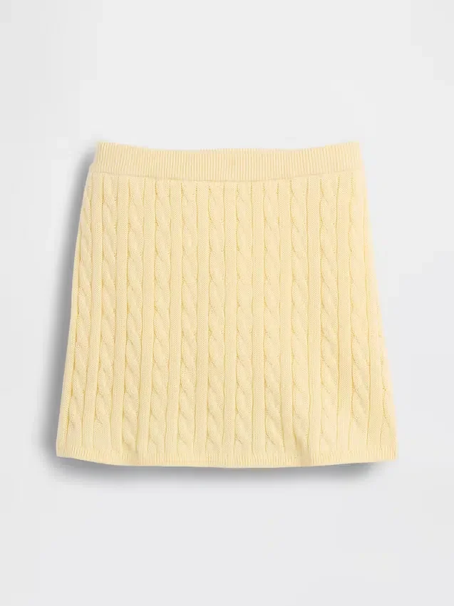 Kids Cable-Knit Sweater Skort