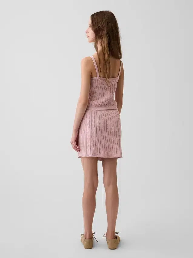 Kids Cable-Knit Sweater Skort