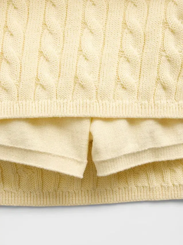 Kids Cable-Knit Sweater Skort