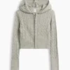 Kids Cable-Knit Sweater Zip Hoodie