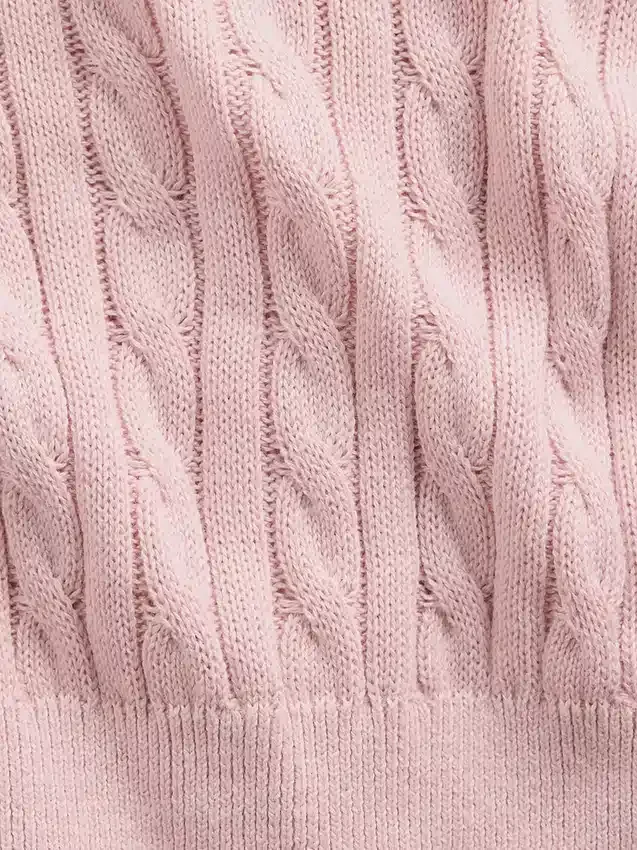Kids Cable-Knit Sweater Zip Hoodie