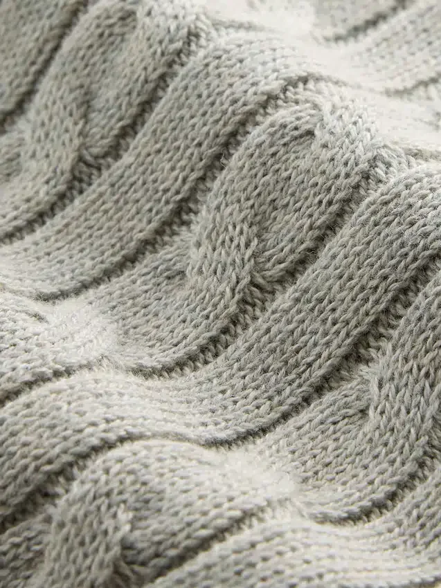 Kids Cable-Knit Sweater Zip Hoodie