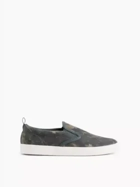 Kids Canvas Camo Slip-On Sneakers