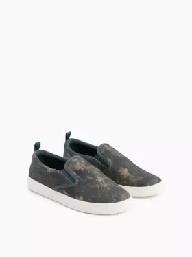 Kids Canvas Camo Slip-On Sneakers