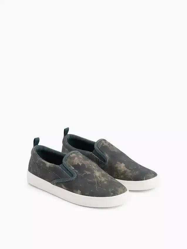 Kids Canvas Camo Slip-On Sneakers