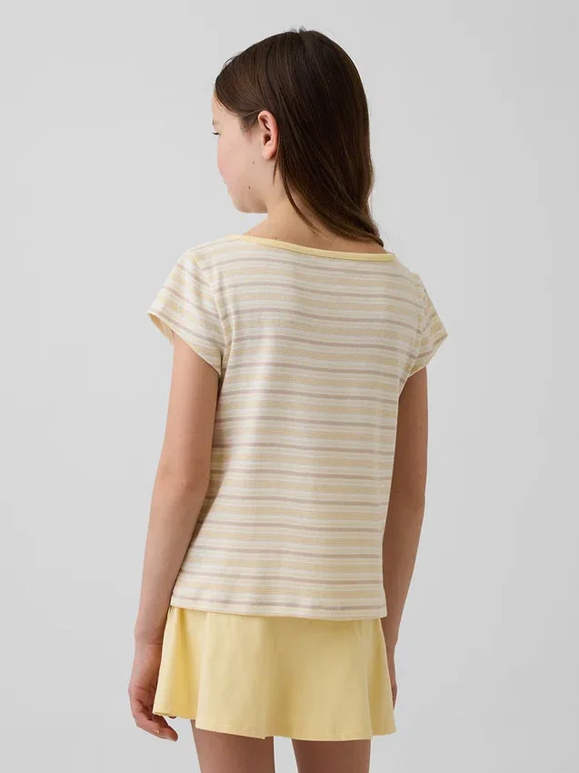 Kids Cap-Sleeve Fitted T-Shirt