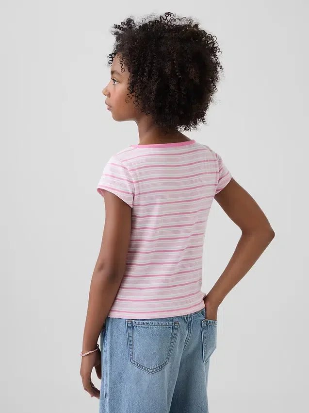 Kids Cap-Sleeve Fitted T-Shirt