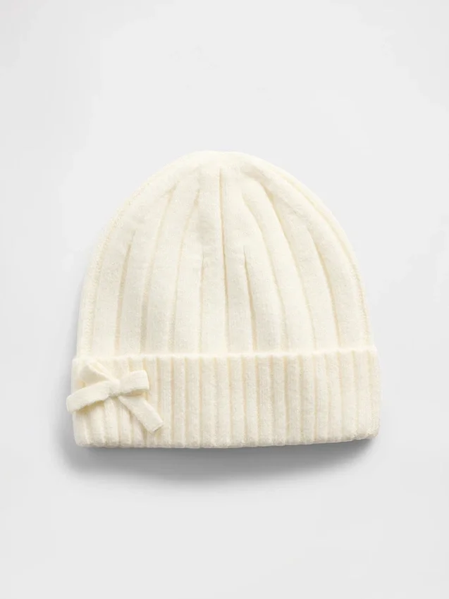 Kids Cashsoft Bow Beanie