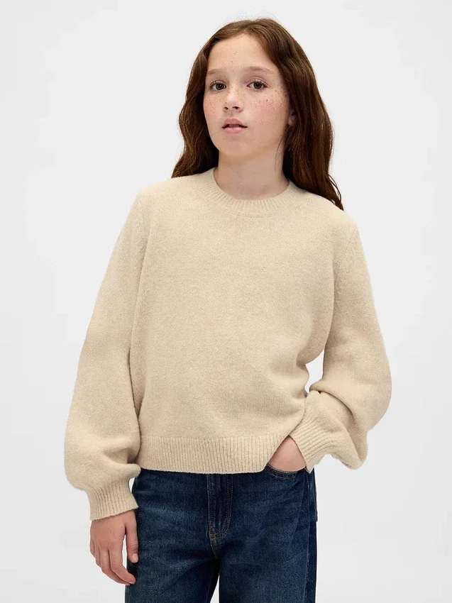 Kids Cashsoft Crewneck Sweater