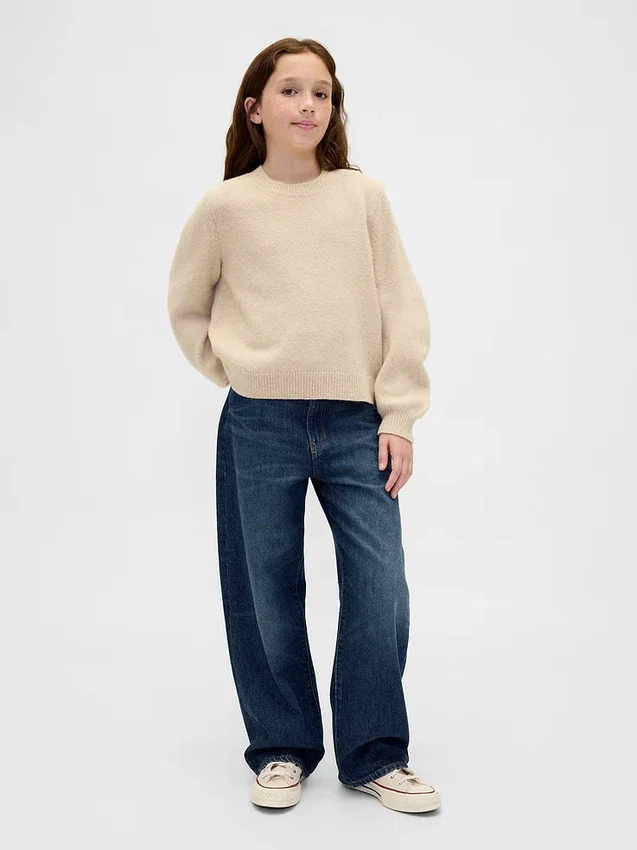 Kids Cashsoft Crewneck Sweater