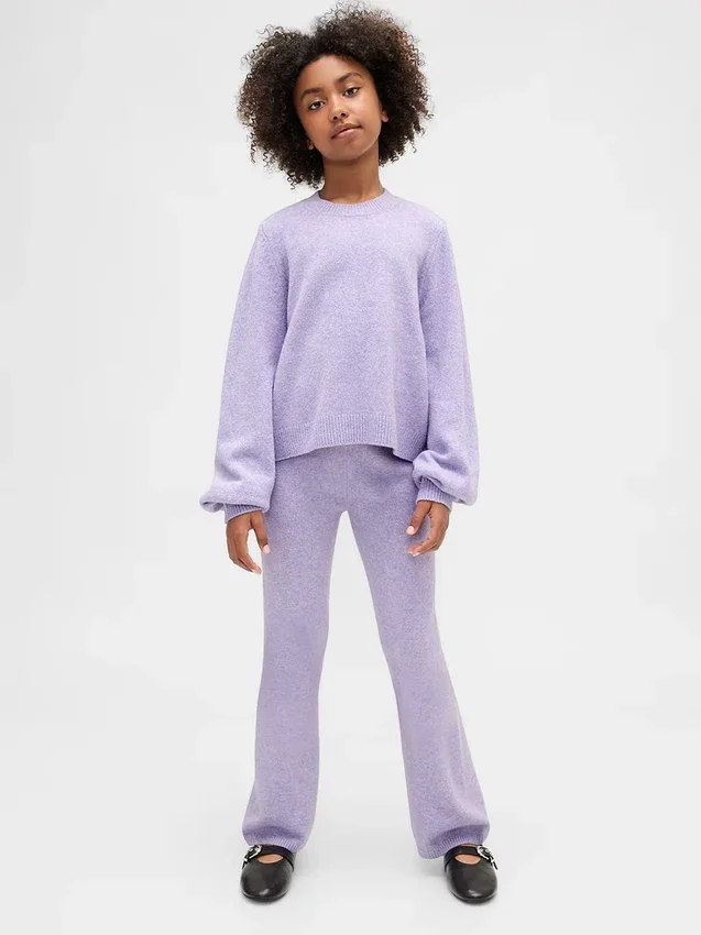 Kids Cashsoft Flare Sweater Pants