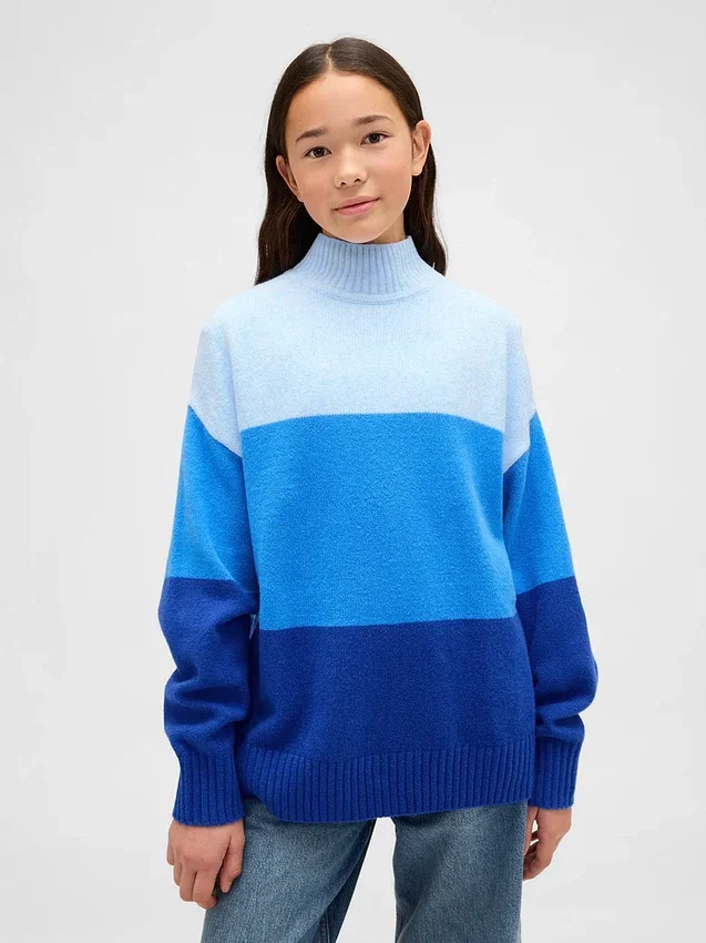 Kids Cashsoft Stripe Tunic Sweater