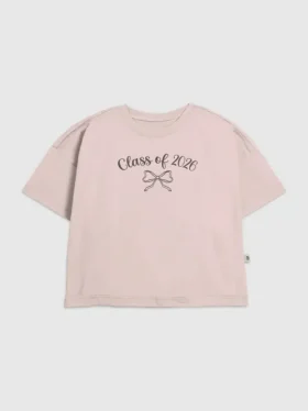 Kids Class of 2026 Bow Graphic T-Shirt