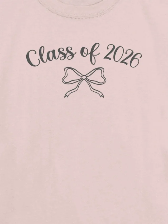 Kids Class of 2026 Bow Graphic T-Shirt