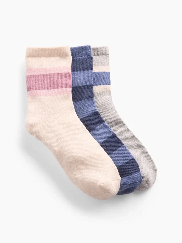 Kids Colorblock Stripe Crew Socks (3-Pack)