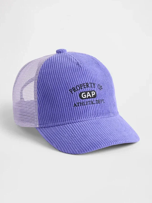 Kids Corduroy Logo Trucker Hat