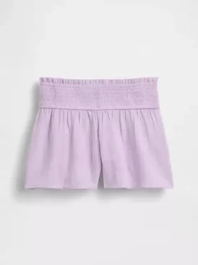 Kids Cotton Gauze Butterfly-Hem Shorts