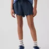 Kids Cotton Gauze Denim Easy Ruffle Shorts