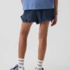 Kids Cotton Gauze Denim Easy Ruffle Shorts