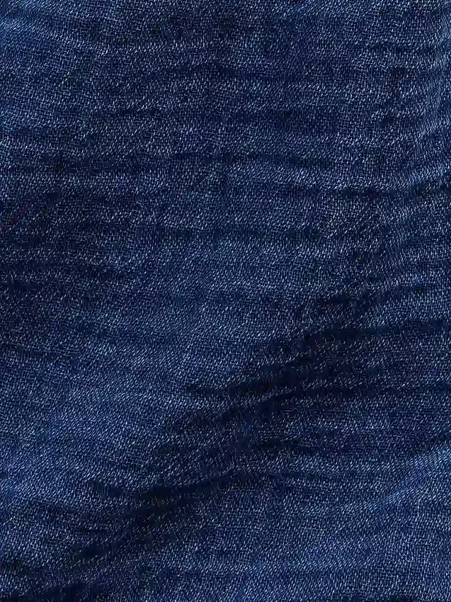 Kids Cotton Gauze Denim Easy Ruffle Shorts