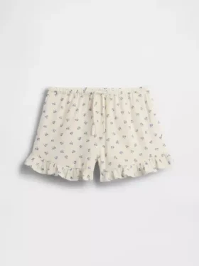 Kids Cotton Gauze Easy Ruffle Shorts