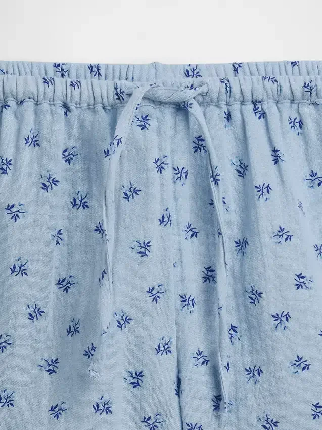 Kids Cotton Gauze Easy Ruffle Shorts