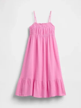 Kids Cotton Gauze Midi Dress