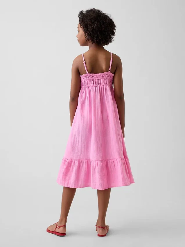 Kids Cotton Gauze Midi Dress