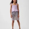 Kids Cotton Gauze Smocked Peplum Top