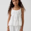 Kids Cotton Gauze Tiered Tank Top
