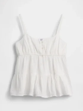 Kids Cotton Gauze Tiered Tank Top