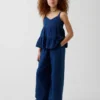 Kids Cotton Gauze Tiered Tank Top