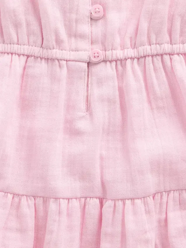 Kids Cotton Gauze Tiered Tank Top