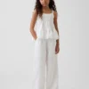 Kids Cotton Gauze Wide-Leg Pants