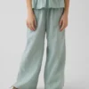Kids Cotton Gauze Wide-Leg Pants