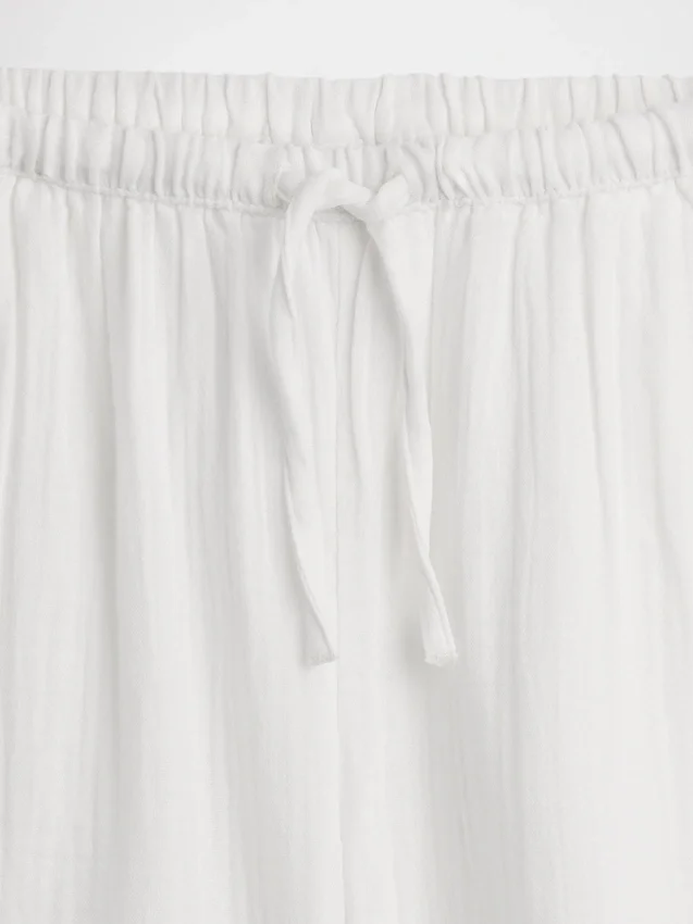 Kids Cotton Gauze Wide-Leg Pants