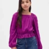 Kids Crinkle Peplum Top