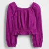 Kids Crinkle Peplum Top