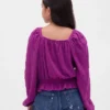 Kids Crinkle Peplum Top