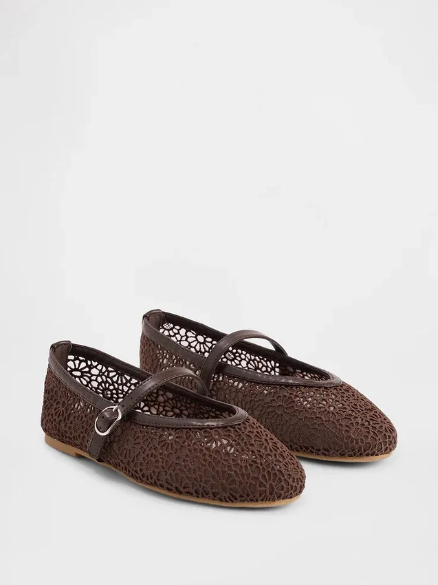 Kids Crochet Mary Jane Flats